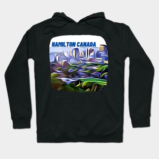 Hamilton Canada Skyline Painting Hoodie